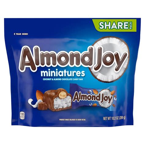 almond joy snack size vs mini